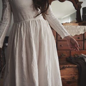 Fitted Linen Fox Dress